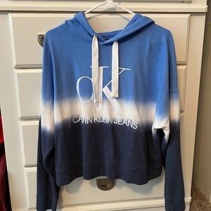 Calvin Klein Jeans Blue Tie-Dye Hoodie - Medium